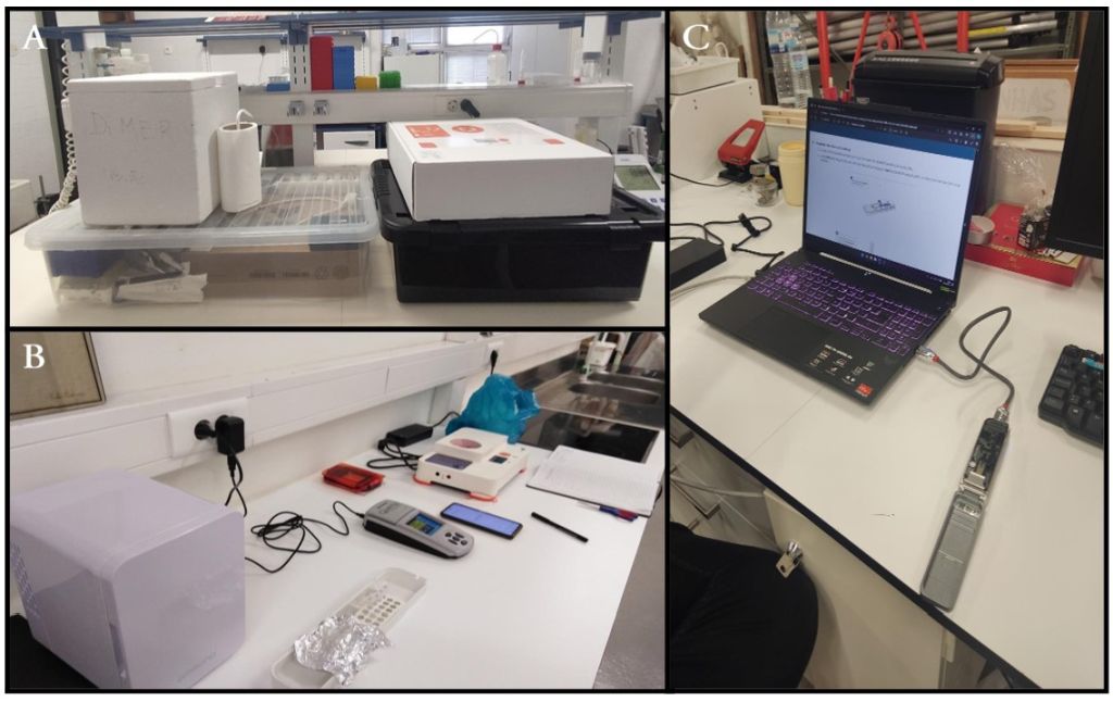 Mobile laboratory set-up