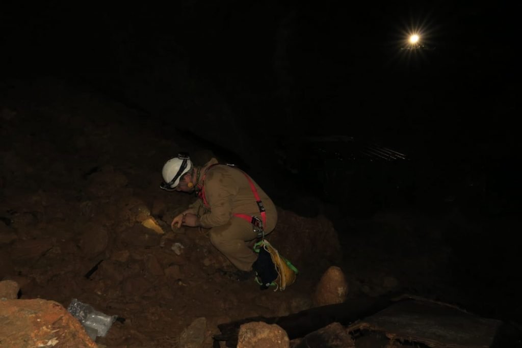 Josef Vuch in cave