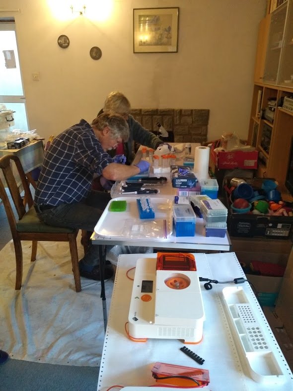 The Hampshire Fungus Recording Group sampling and extracting DNA from specimens.