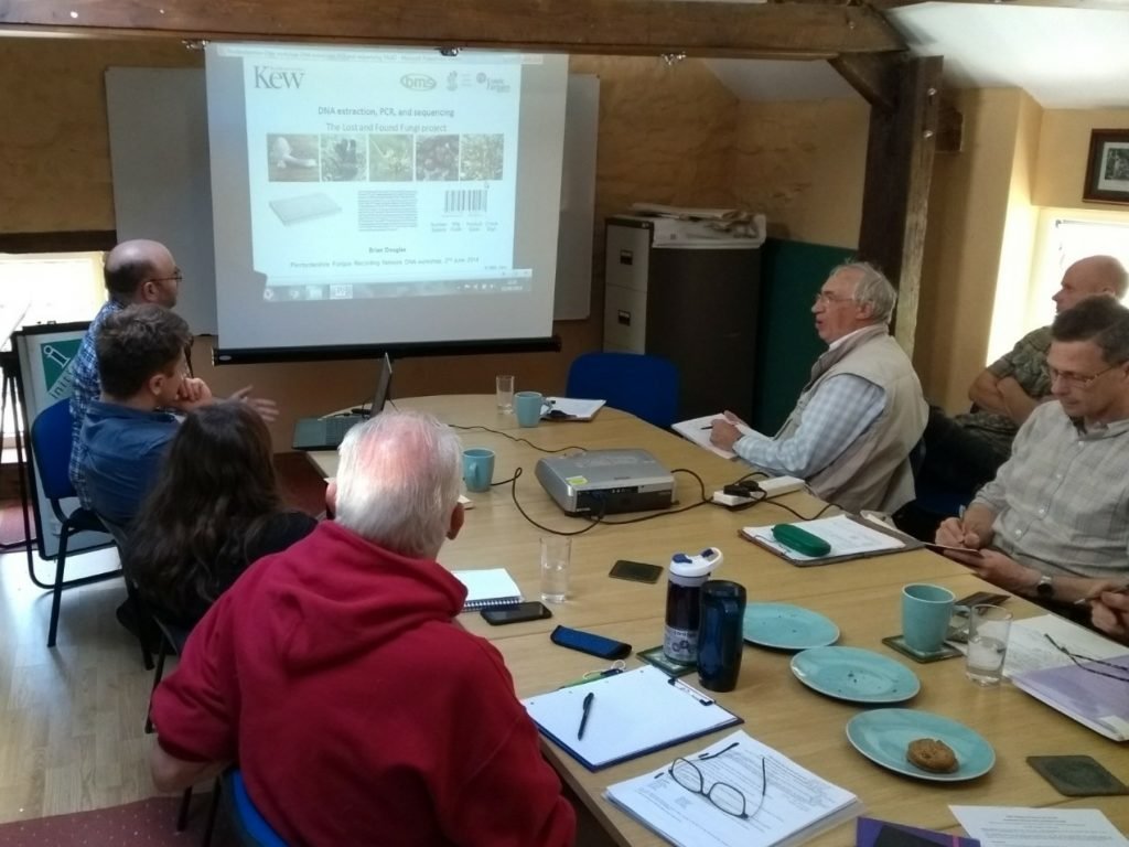 DNA theory workshop with the Pembrokeshire Fungus Recording Network and other interested parties, 2019.