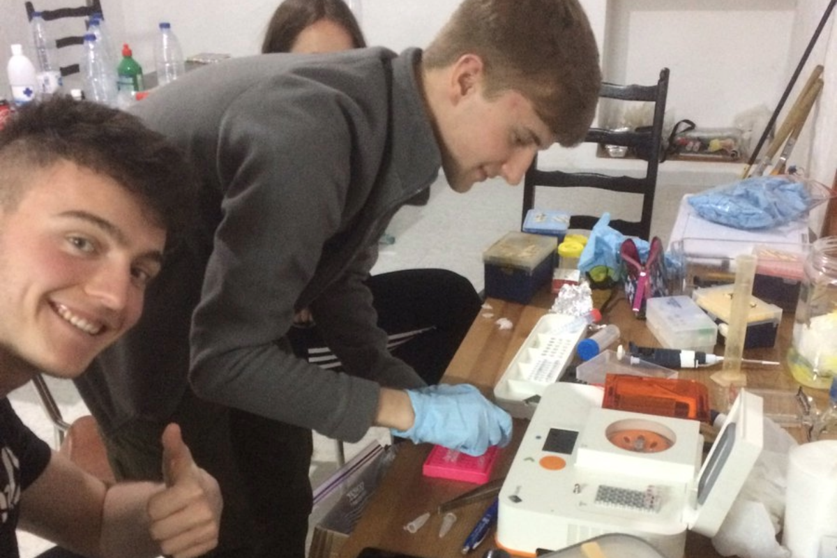 A young researcher using Bento Lab