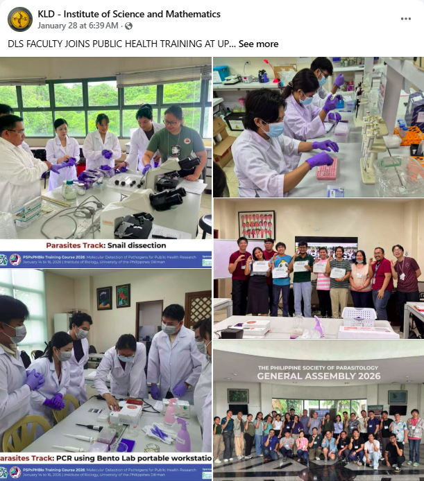 Public Health Training - Philippines Institute of Science and Mathematics post